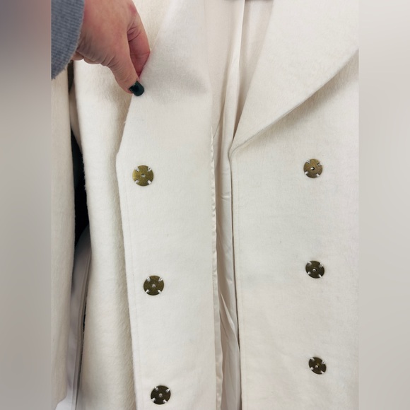 “Guess” - Cream Snow White Belted Trench Coat (Sustainable Wool Garment) NWT - Picture 11 of 15
